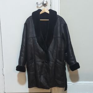 Genuine Shearling & Leather Coat